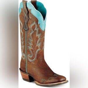 Ariat Brown and Teal Western Boots